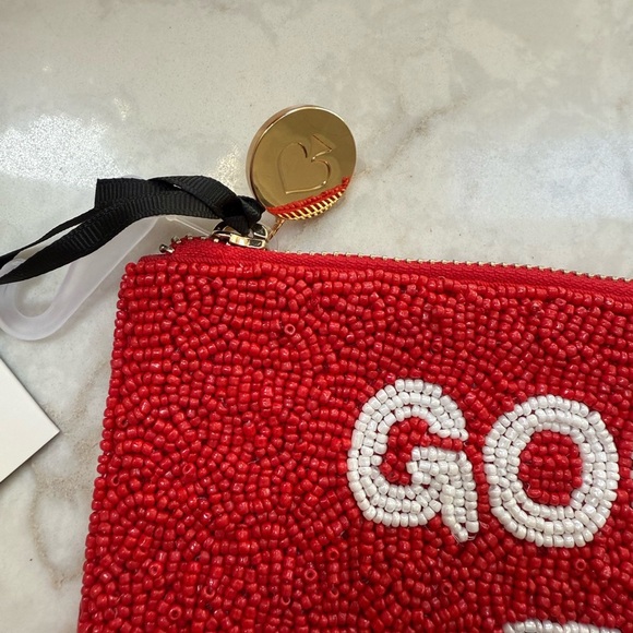 Kate Spade x Target Collab Red Beaded Pouch “GOING TO TARGET” - Picture 3 of 7